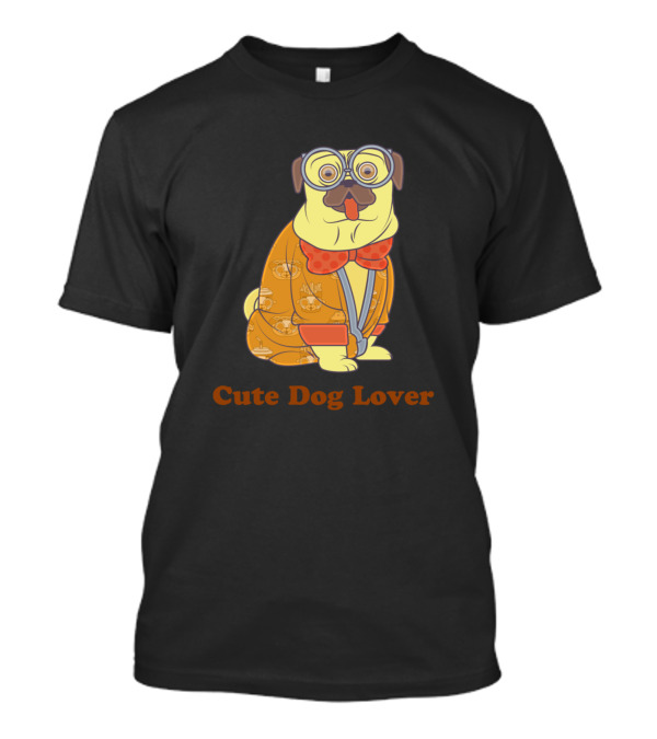 Cute Dog Lover Pug In Suit T-Shirt