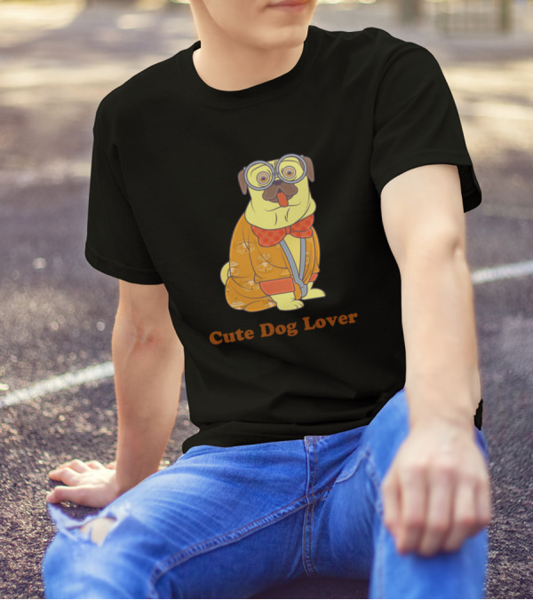 Cute Dog Lover Pug In Suit T-Shirt