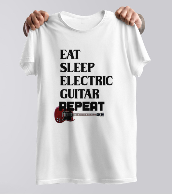 Eat Sleep Electric Guitar Red SG Repeat T-Shirt