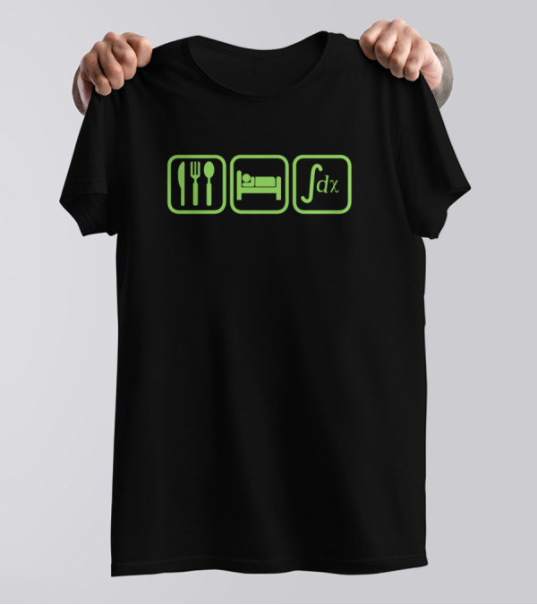 Eat Sleep Math Funny Math Integral Icons Smlteam T-Shirt