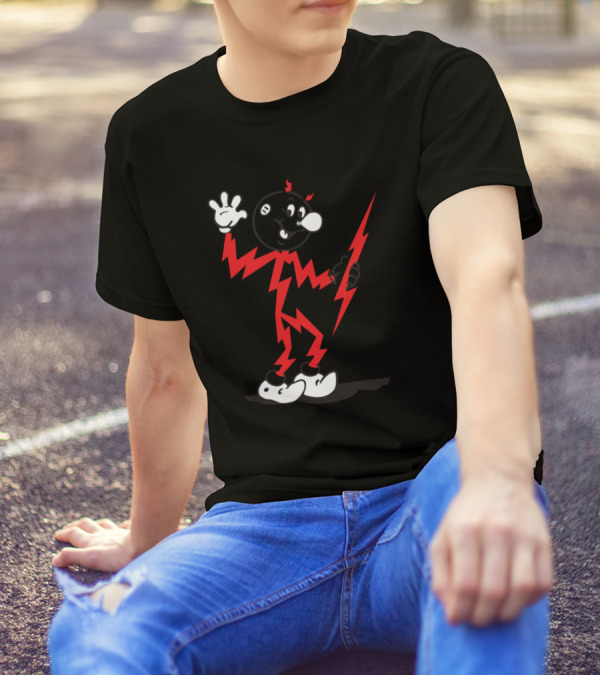 Electrical Power Power Boy Lightning Character T-Shirt