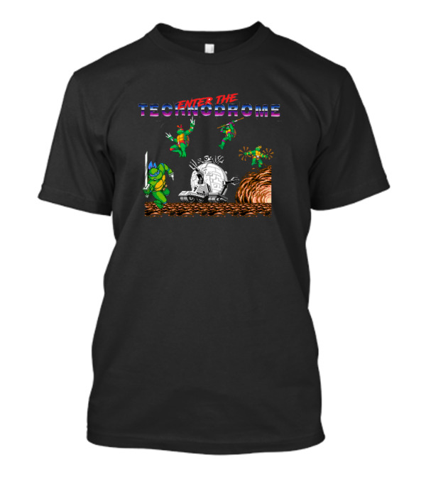 Enter The Technodrome Teenage Mutant Ninja Turtles Retro Gaming Battle T-Shirt