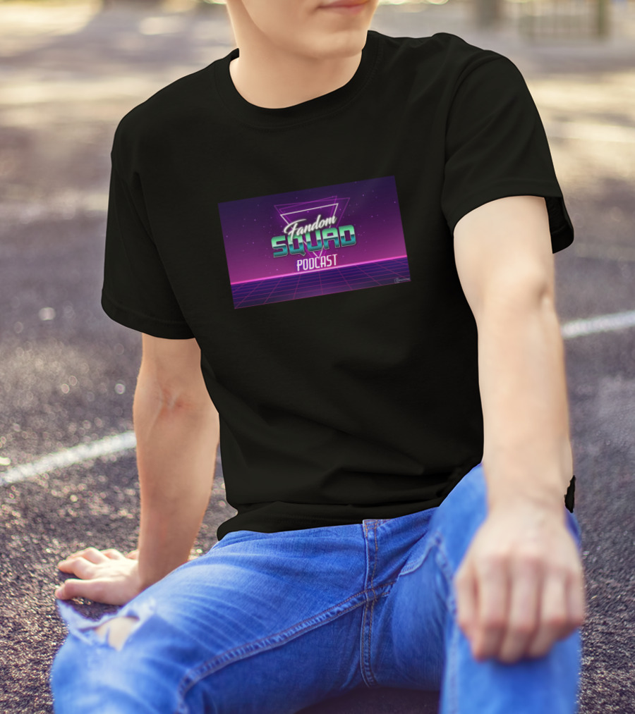 Fandom Squad Podcast 80S Retro Neon T-Shirt
