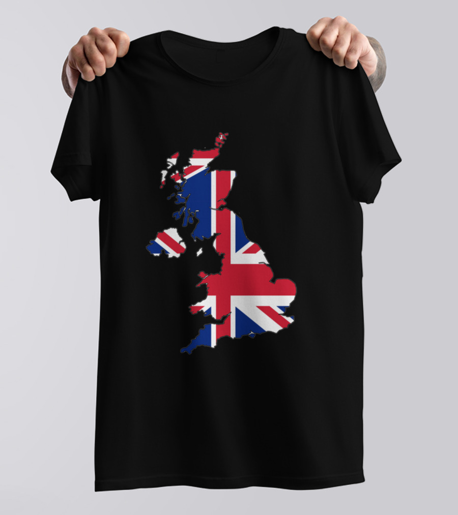 Flag Of The United Kingdom England Map Union Jack British Isles T-Shirt
