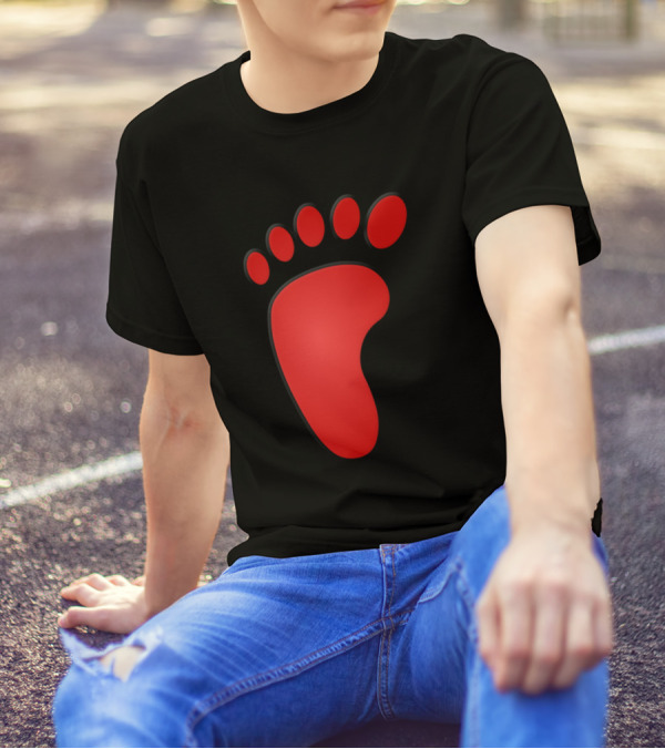Foot Clan Red Footprint T-Shirt