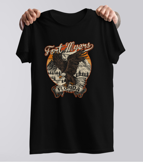 Fort Myers Florida Bald Eagle Vintage T-Shirt