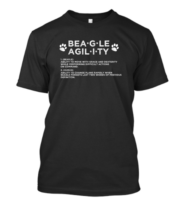 Beagle Agility Funny Definition Dog Training Humor T-Shirt