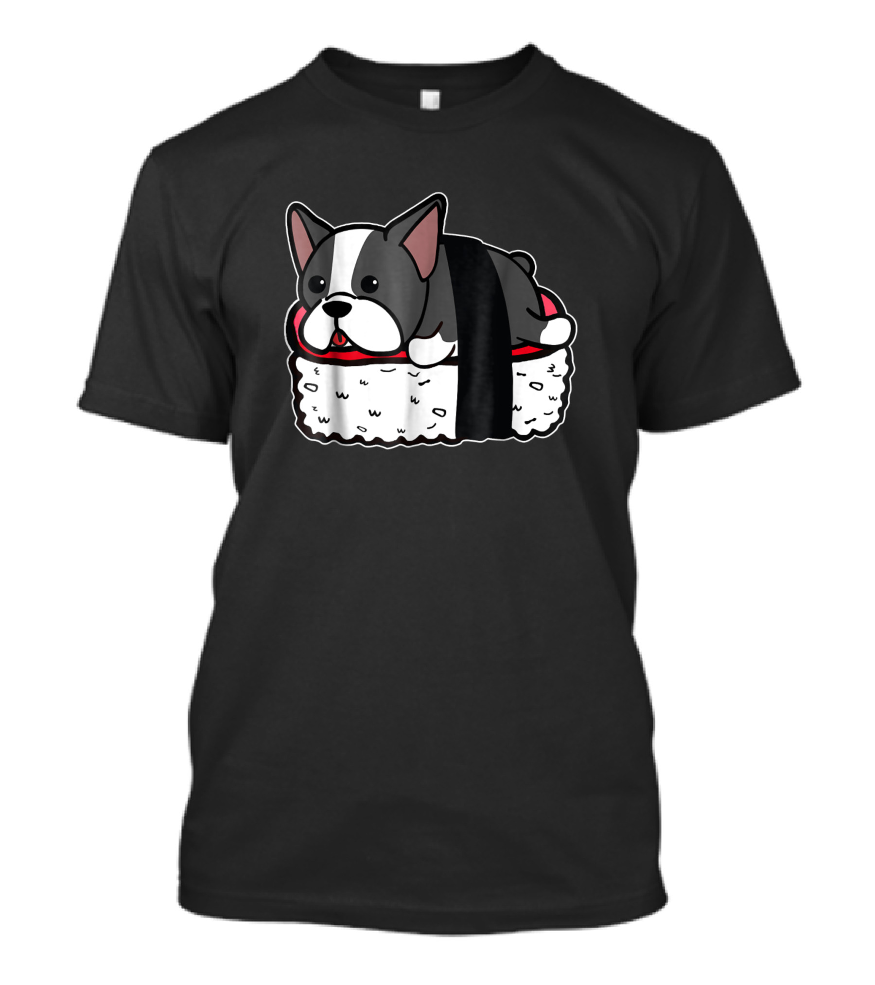 Boston Terrier Sushi Nigiri Funny Dog Lovers Iconic T-Shirt
