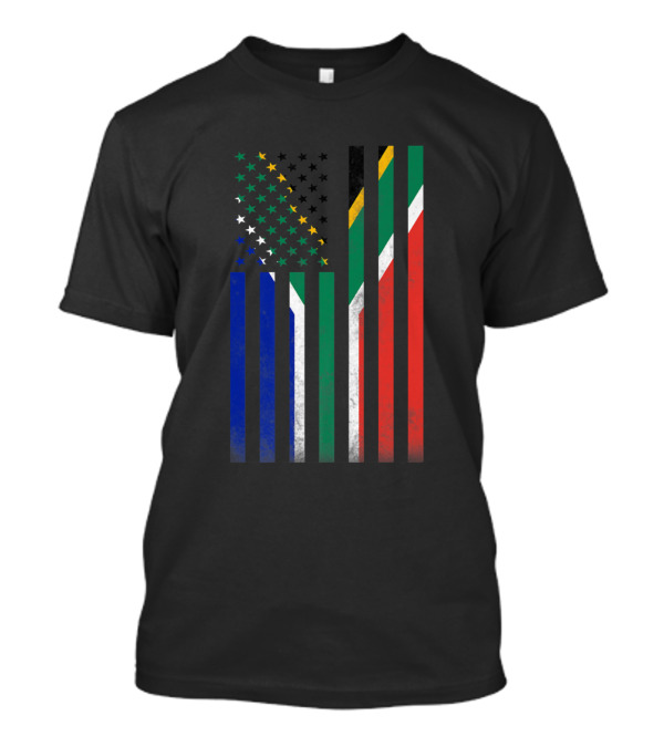 Half South African Flag American Usa Inside Me T-Shirt