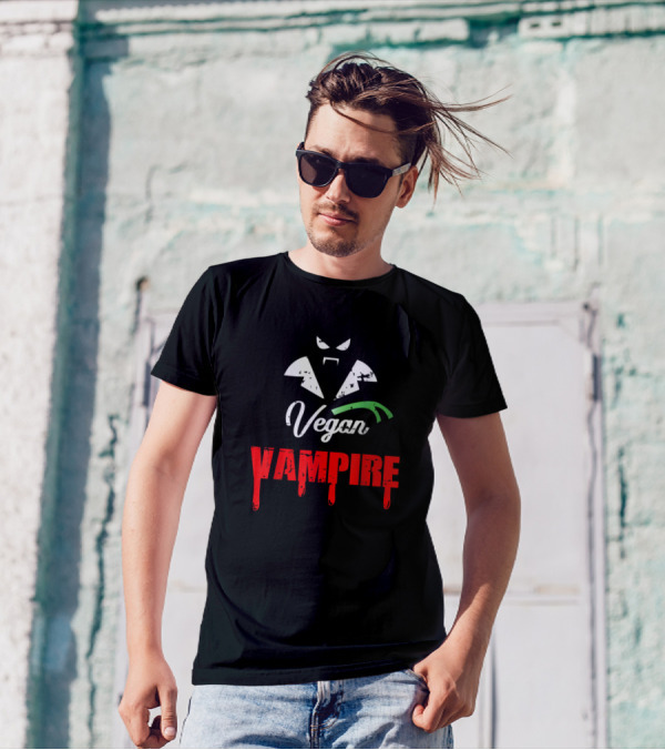 Vegan Vampire Halloween T-Shirt