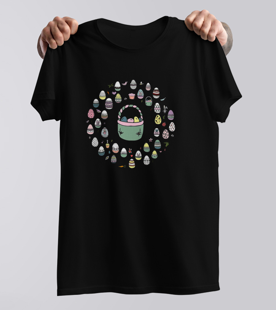 Happy Easter Egg Basket Festive T-Shirt
