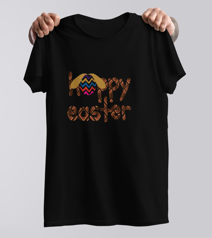 Happy Easter Tribal Egg Bunny Ears T-Shirt