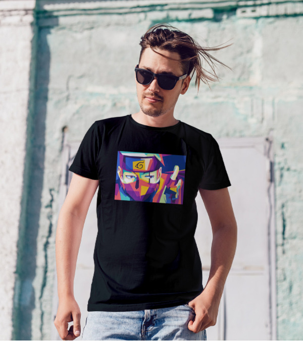 Hatake Kakashi Colorful Anime Pop Art Ninja Leaf Village T-Shirt