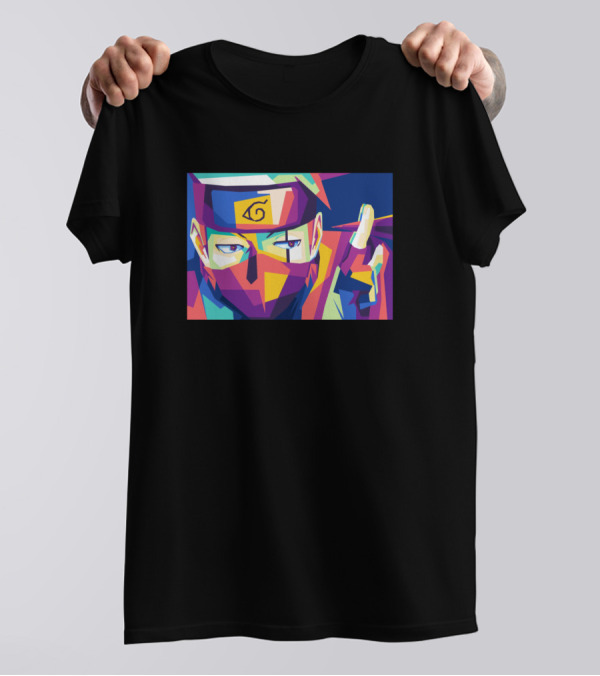 Hatake Kakashi Colorful Anime Pop Art Ninja Leaf Village T-Shirt