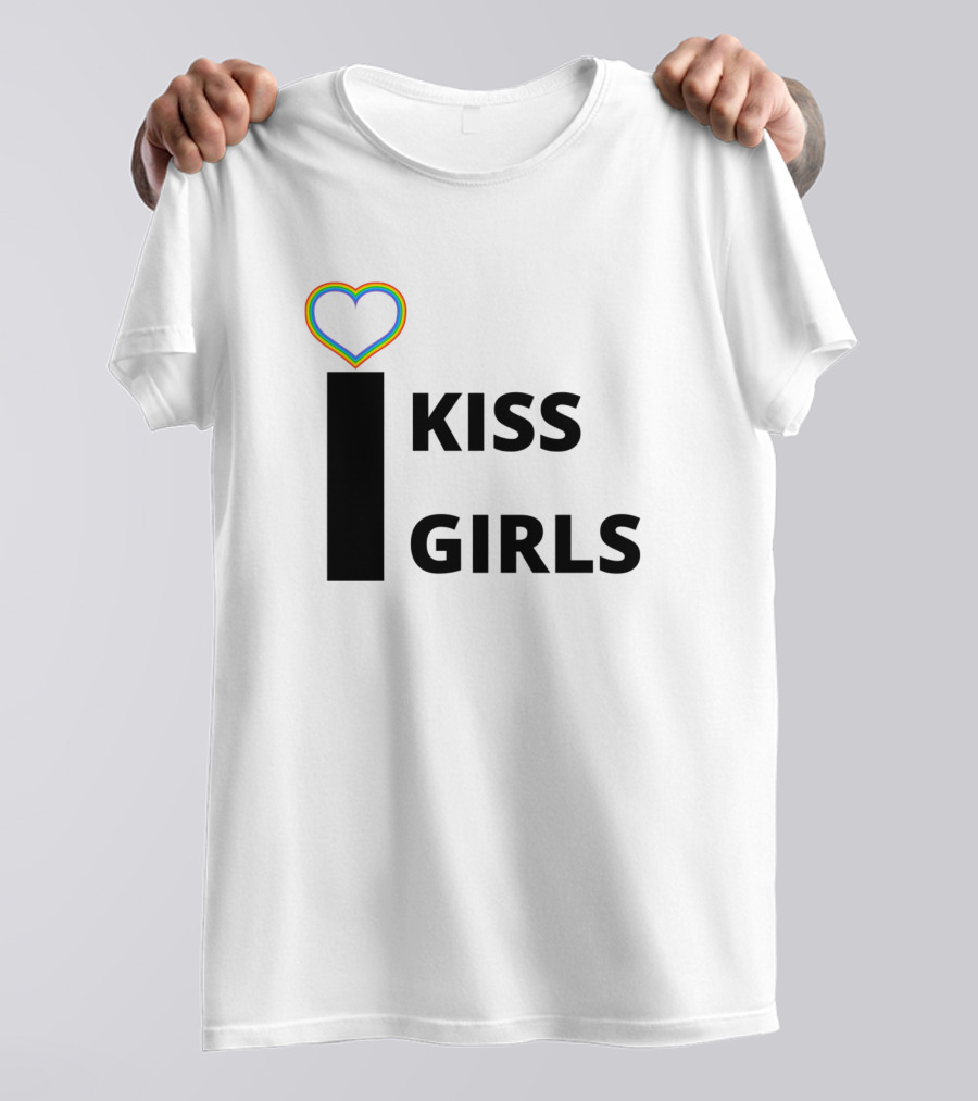 I Heart Rainbow Kiss Girls Pride T-Shirt