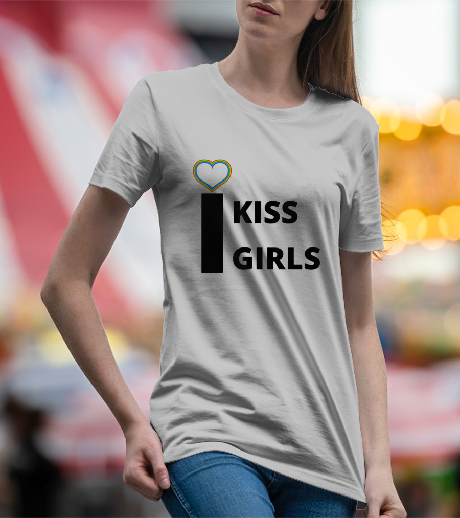 I Heart Rainbow Kiss Girls Pride T-Shirt