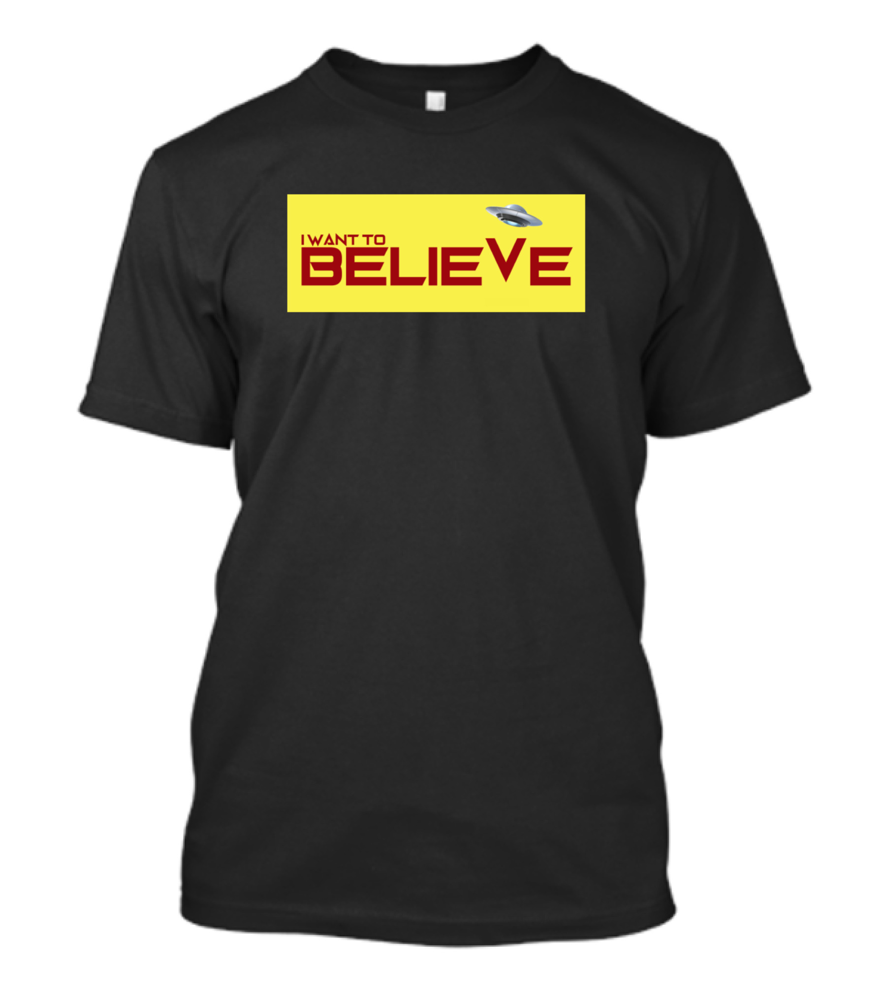 I Want To Believe UFO Yellow T-Shirt