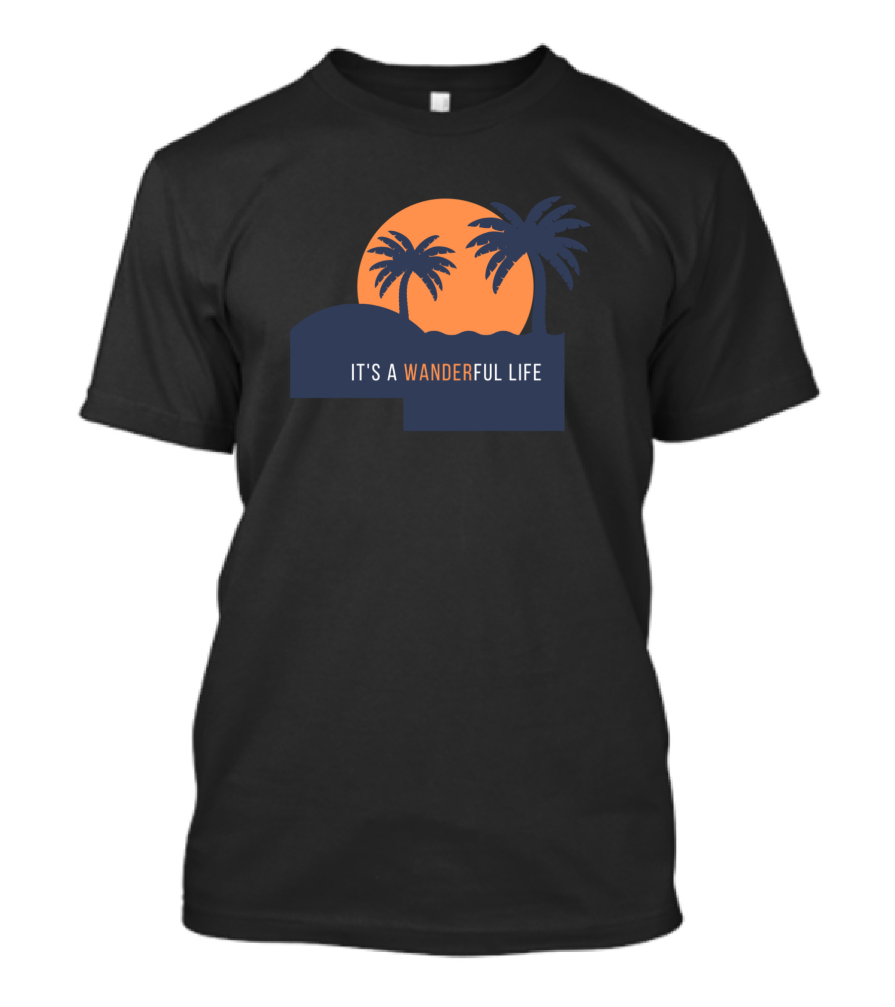 It's A Wanderful Life Palm Sunset Scene T-Shirt
