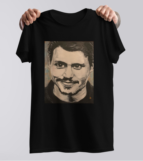 Johnny Depp Wall Art Mask Painting T-Shirt