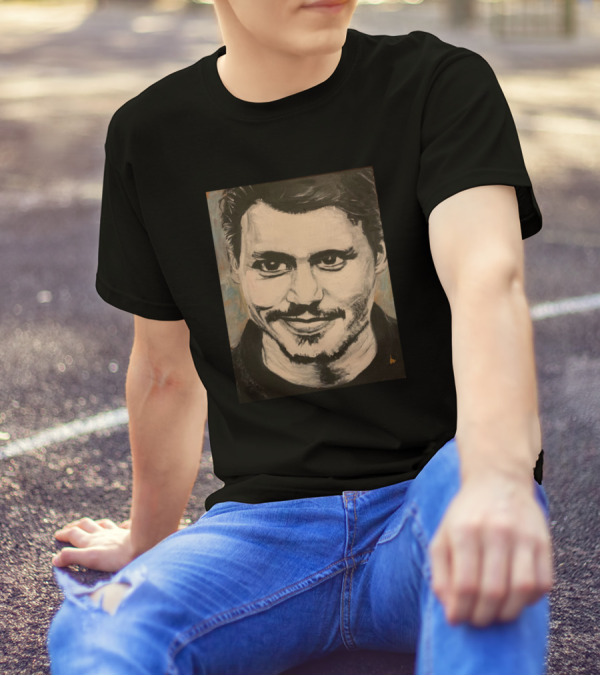 Johnny Depp Wall Art Mask Painting T-Shirt