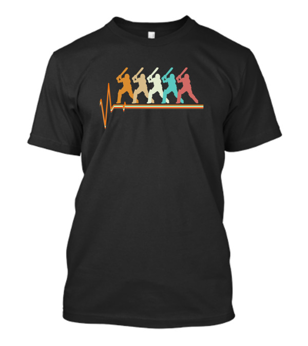 Lacrosse Retro Vintage Baseball Heartbeat T-Shirt