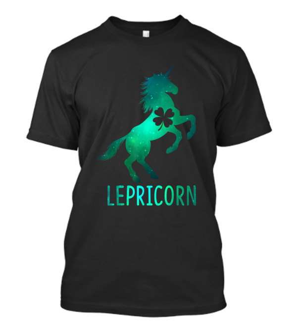 Lepricorn Unicorn Leprechaun Galaxy Shamrock Fantasy T-Shirt