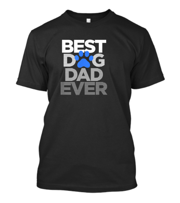 Best Dog Dad Ever Mens Paw Print Husband T-Shirt