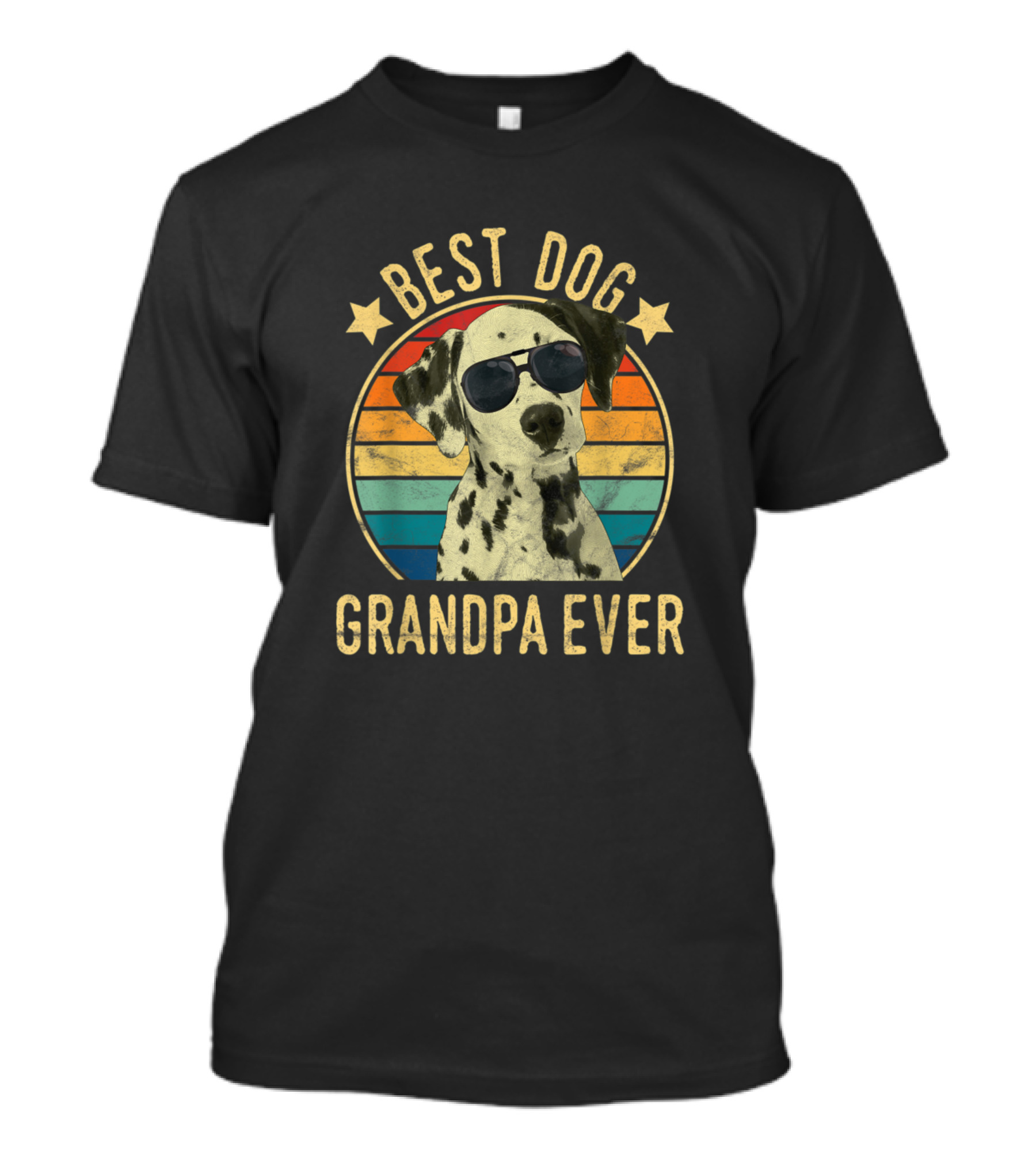 Best Dog Grandpa Ever Dalmatian Vintage Style With Sunglasses T-Shirt