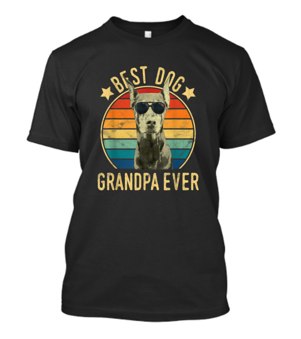 Best Dog Grandpa Ever Doberman Pinscher T-Shirt