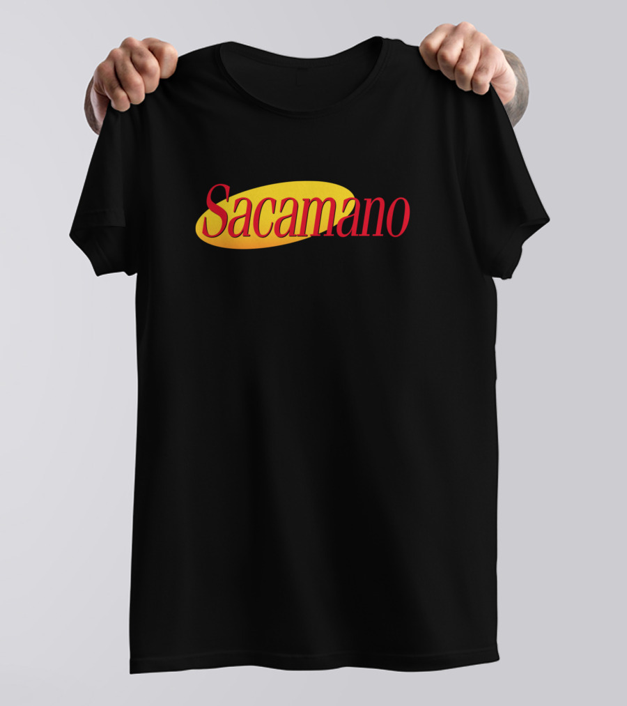 Sacamano Seinfeld Parody Logo My Friend Bob Sacamano T-Shirt