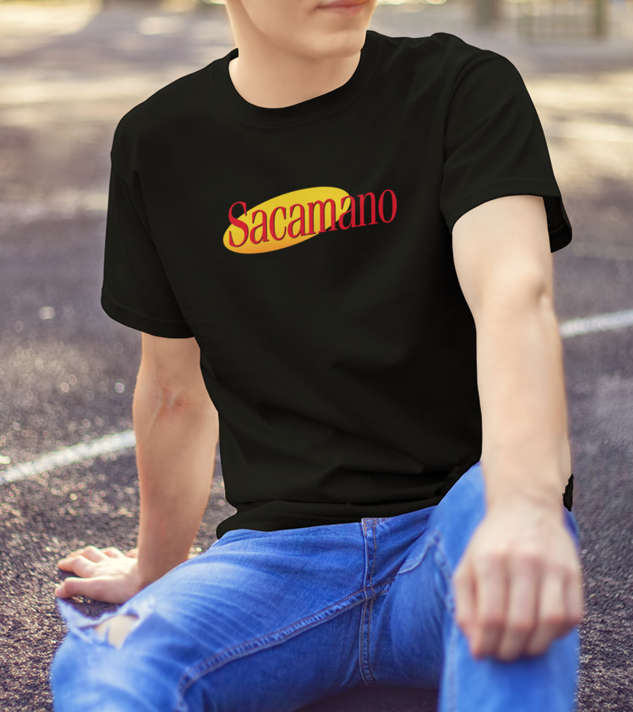 Sacamano Seinfeld Parody Logo My Friend Bob Sacamano T-Shirt