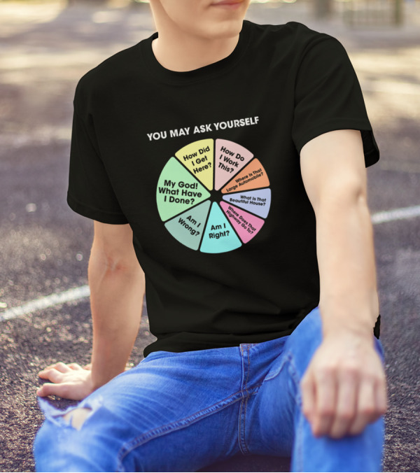 You May Ask Yourself How Did I Get Here My God What Have I Done Pie Chart T-Shirt