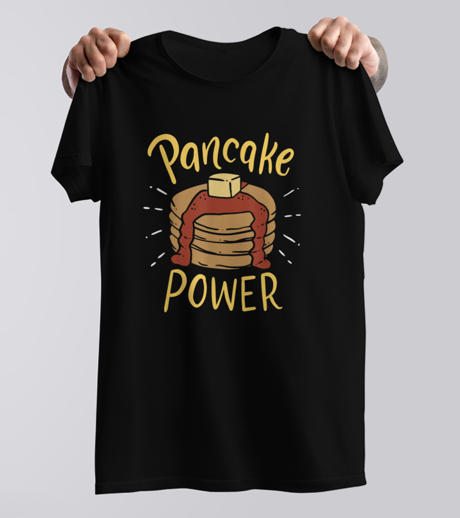 Pancake Power Stack I Team No Calves Weight Lifting T-Shirt