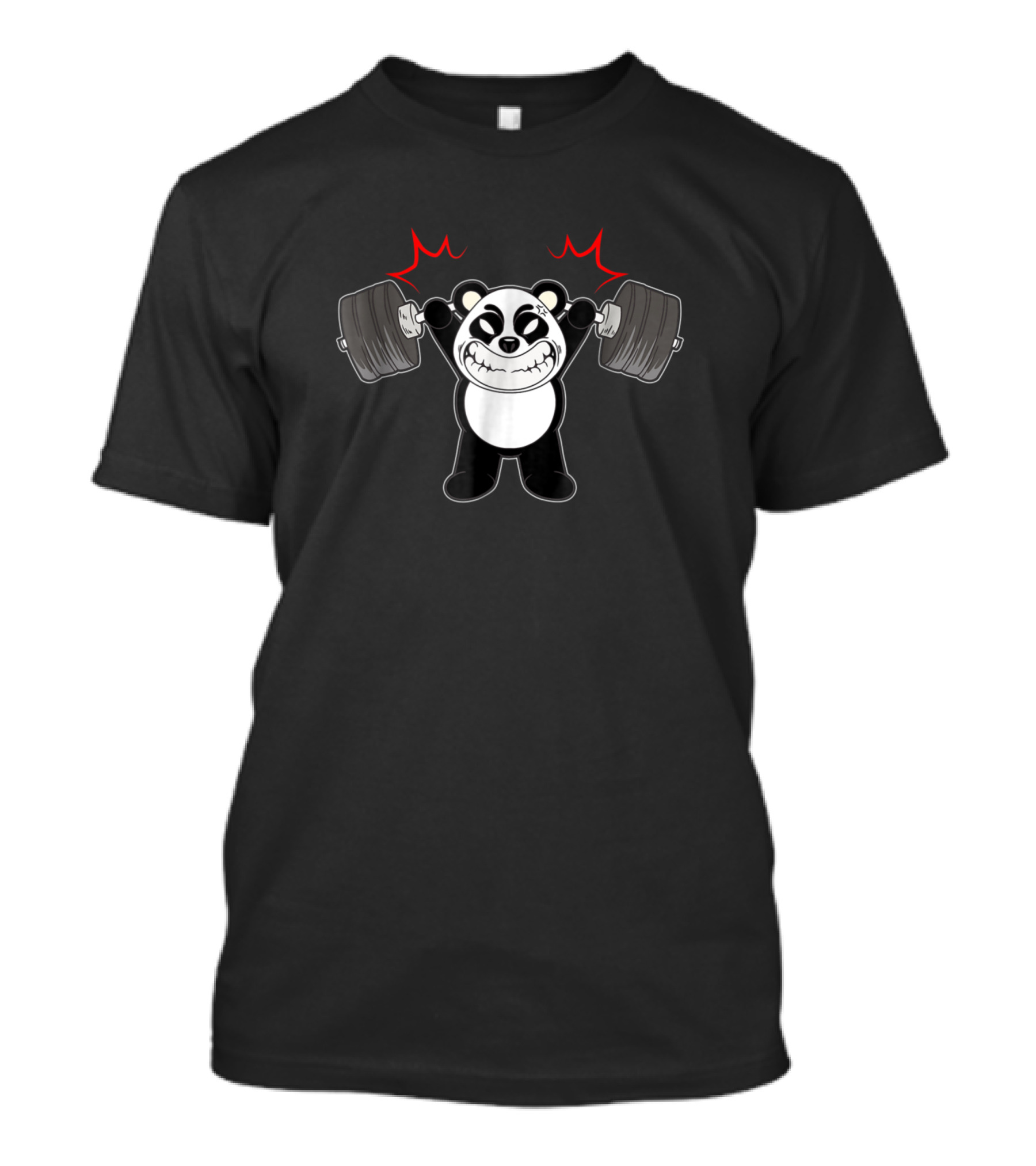 Bodybuilder Panda Bear Deadlift Strength T-Shirt