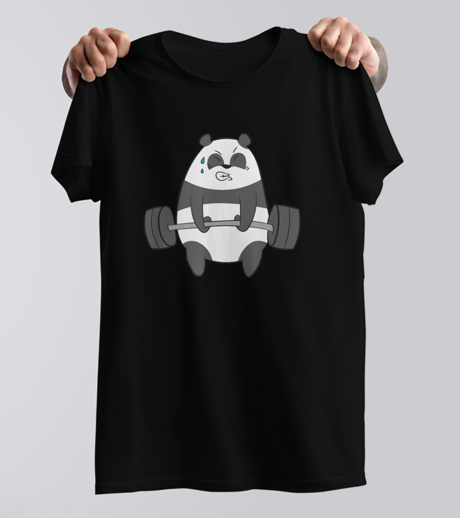Funny Weightlifting Panda Gym Fitness Panda T-Shirt