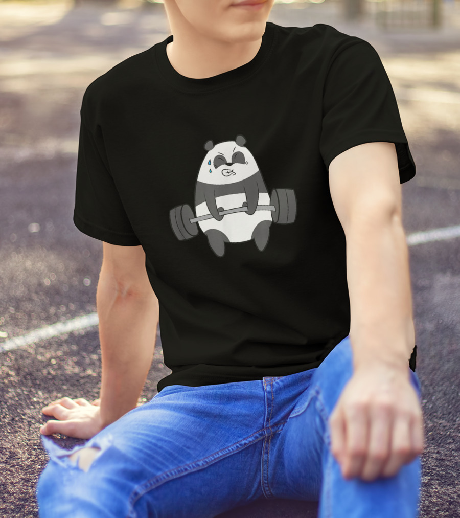 Funny Weightlifting Panda Gym Fitness Panda T-Shirt