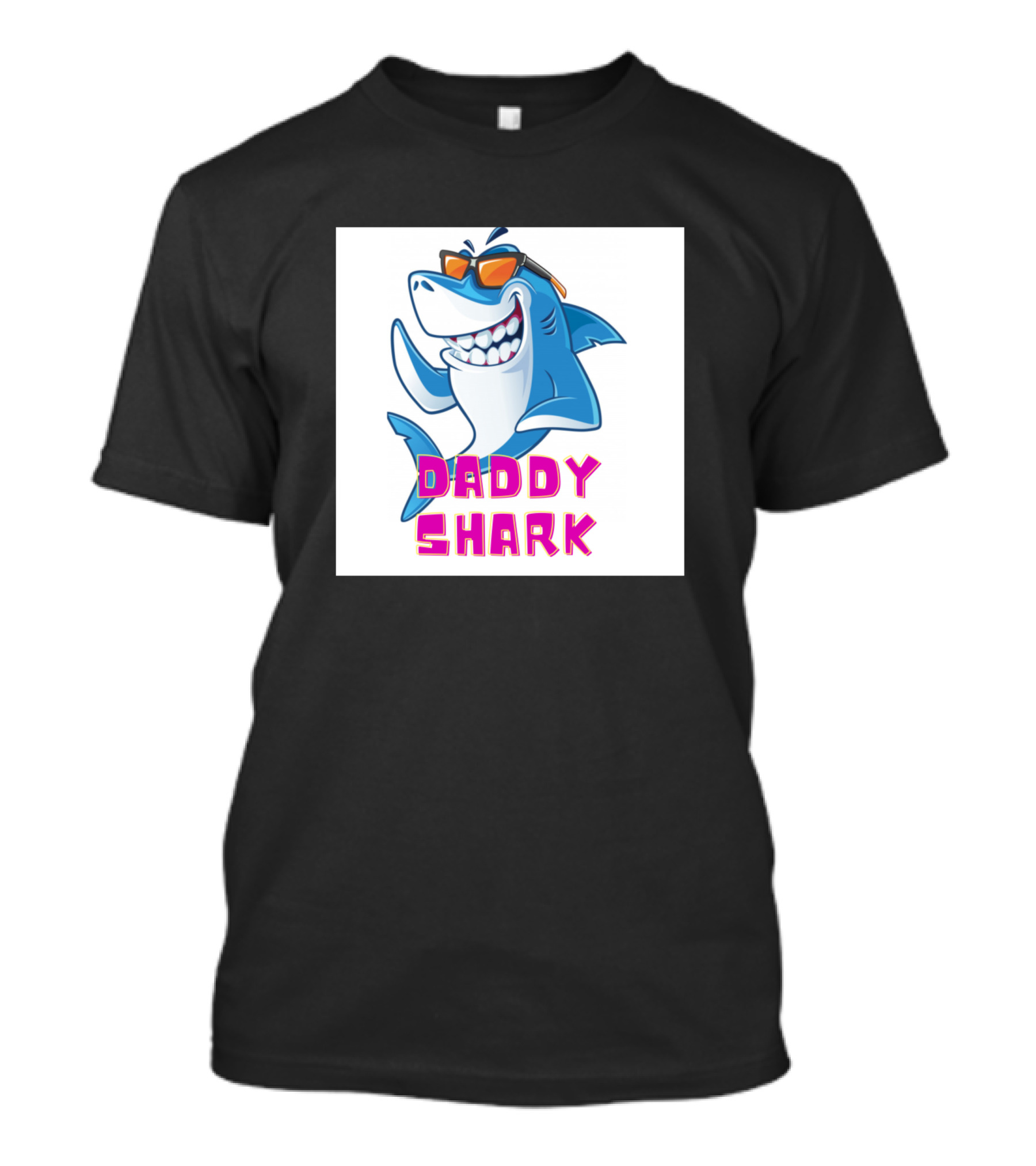 Daddy Shark Sunglasses Blue Shark T-Shirt