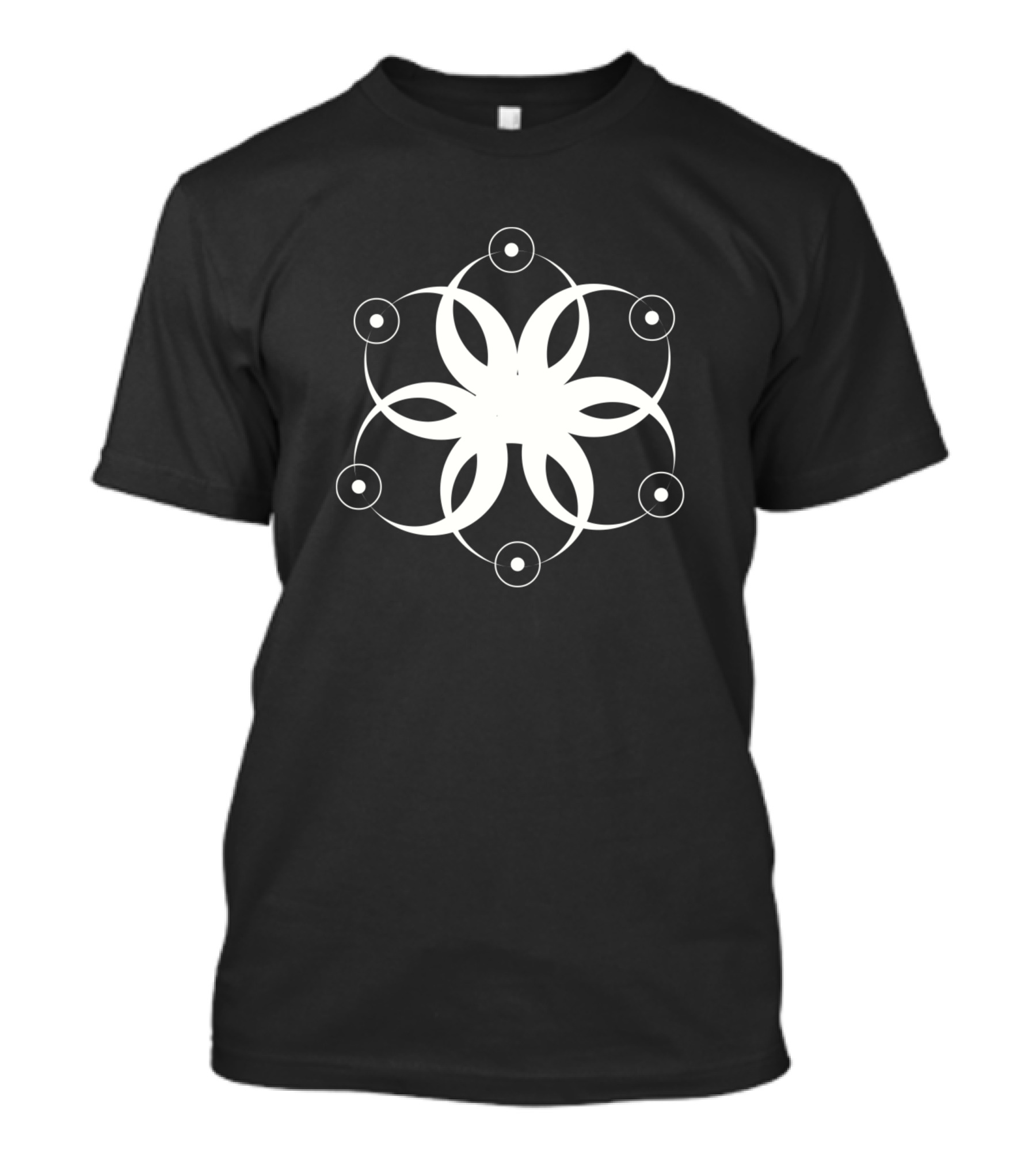 Sacred Geometry Of Moons: Symmetrical Circles And Intersecting Loops T-Shirt