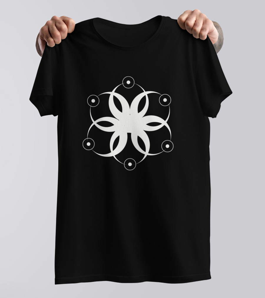 Sacred Geometry Of Moons: Symmetrical Circles And Intersecting Loops T-Shirt