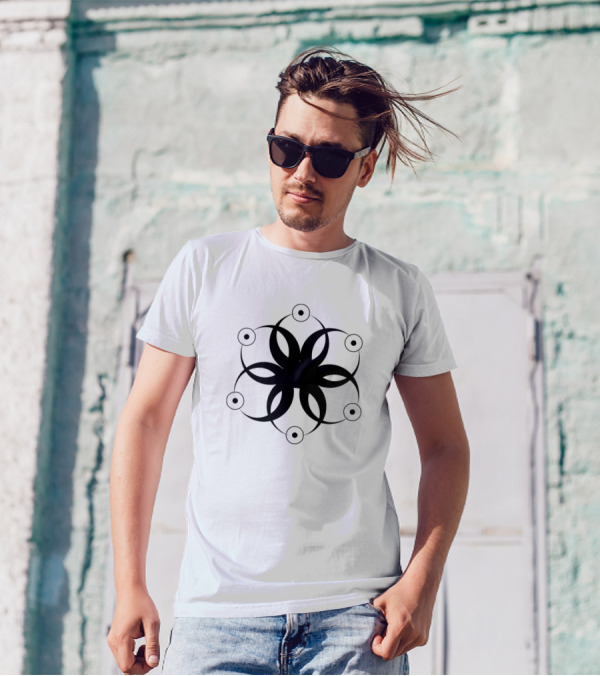 Sacred Moon Geometry Hexagonal Symmetry Lunar Phases T-Shirt