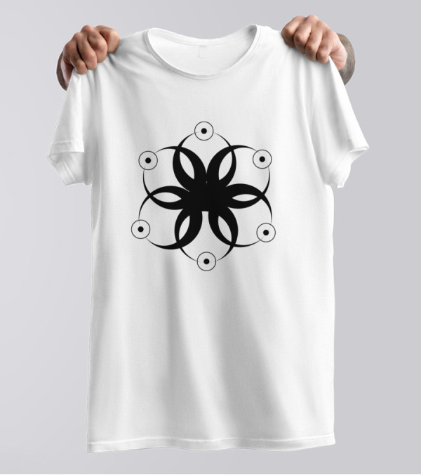 Sacred Moon Geometry Hexagonal Symmetry Lunar Phases T-Shirt