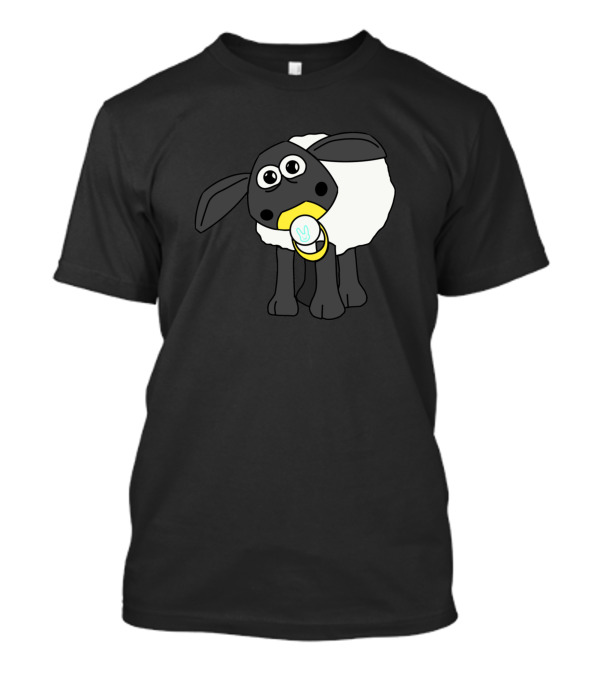 Shaun The Sheep With Pacifier Cute Sheep Scene T-Shirt
