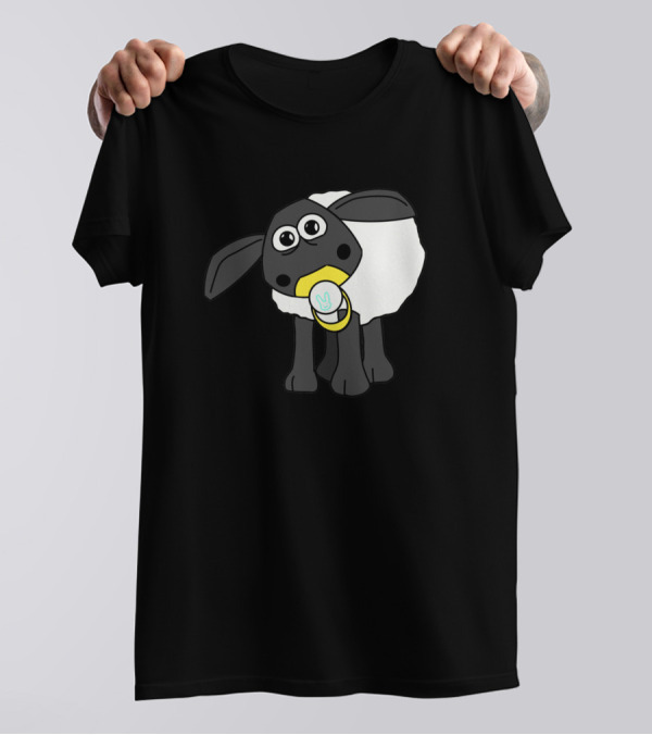 Shaun The Sheep With Pacifier Cute Sheep Scene T-Shirt