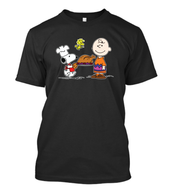 Snoopy Chef Thanksgiving Dinner With Charlie Brown T-Shirt