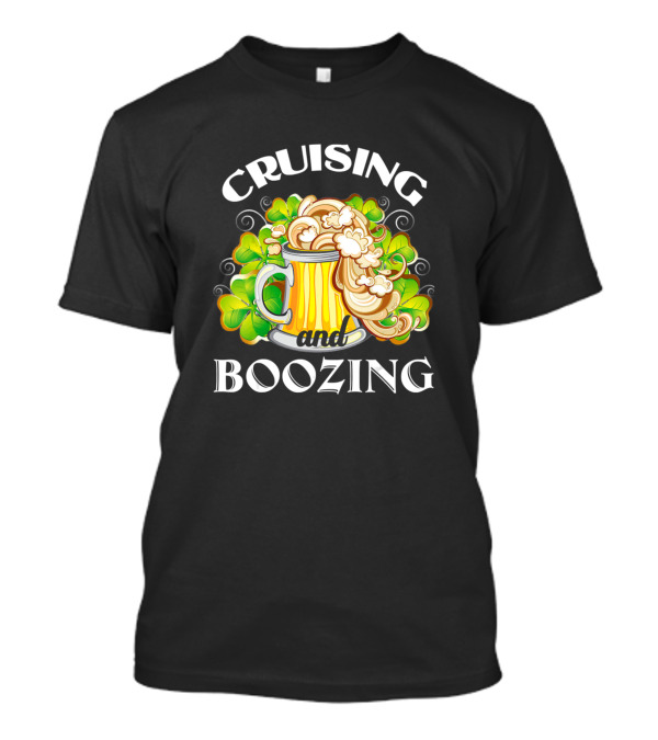Cruising And Boozing St Patrick's Day Shamrock Beer Mug T-Shirt