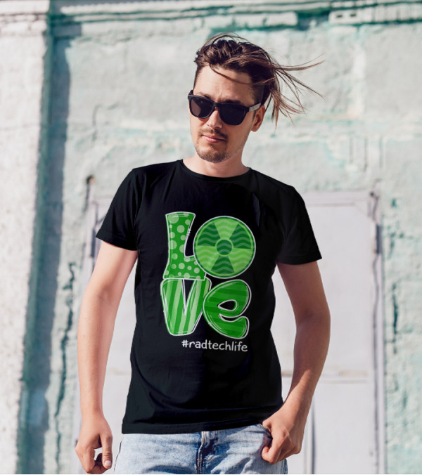St Patricks Day Love Rad Tech Life Radiology Tech Shamrock T-Shirt