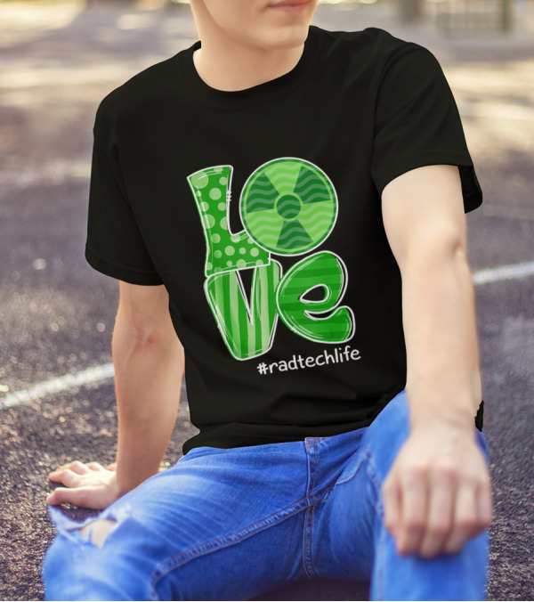 St Patricks Day Love Rad Tech Life Radiology Tech Shamrock T-Shirt
