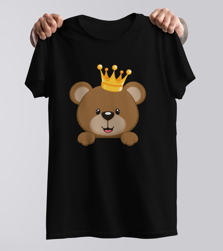 Teddy Bear Infant Crown Royalty T-Shirt