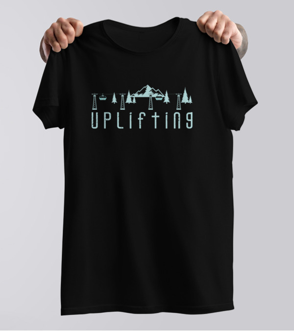 Uplifting Ski Mountain Lift Trees T-Shirt