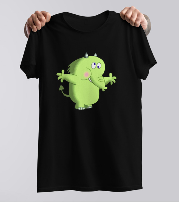 Mr Fred Green Monster Cartoon Character T-Shirt
